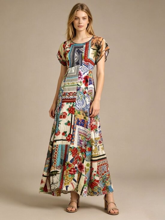 johnny was silk dress A postcard from Florence, Italy. Shop our Raquel Maxi Dress! tie Hem falls below the knee A Johnny Was Barbara Silk-blend Dress